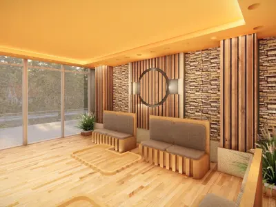 coffeshop reception 3D model