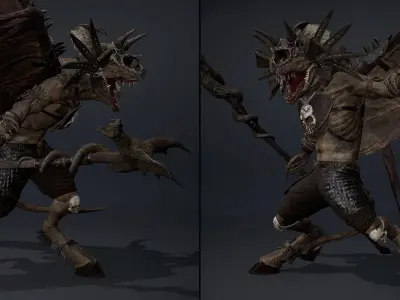 Mist Mage ArmWing Low-poly 3D model