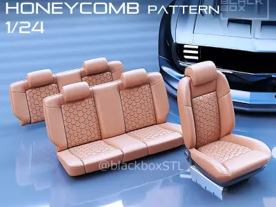 BB04a honeycomb Pattern Seat FOR DIECAST AND MODELKITS 1-24th 3D print model