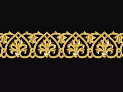 Central decor ornament for furniture 3D model 470