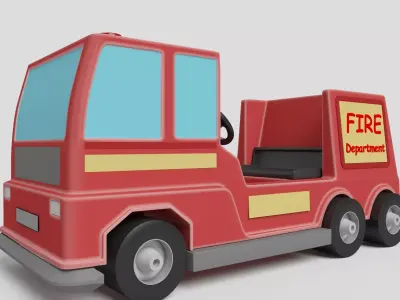 ride on car fire truck 3D model
