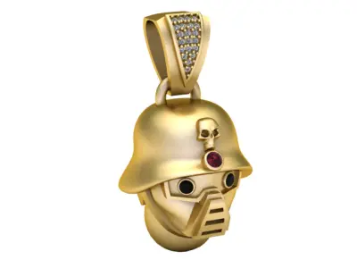 robot helmet pendant  3D print model