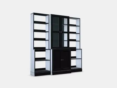 HAVSTA Storage combination w glass doors Low-poly 3D model