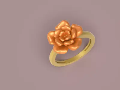 Unique Rose Ring- 0036 3D print model