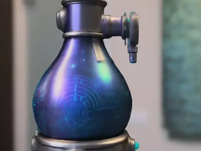 Sci-Fi Tech Elixir Low-poly 3D model