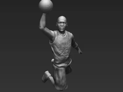 Michael Jordan 3D printing ready stl obj formats 3D print model
