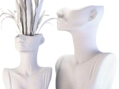 The Woman Sculpture Pot Planter 3D model