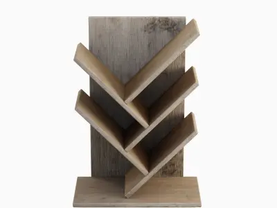 Small Bookshelf 04 Low-poly 3D model