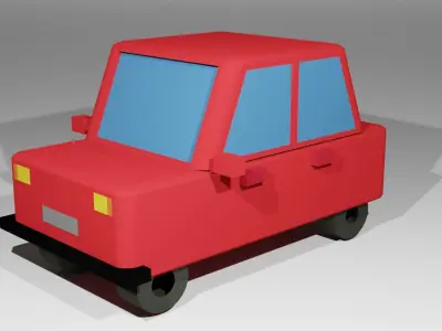 Low poly car Low-poly 3D model 2