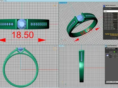 Diamond ring 3D print model