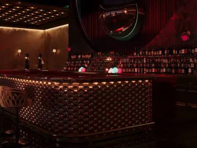 VIP CLUB BAR RESTAURANT ROOF TOP PUB RENDER READY SCENE 3D model