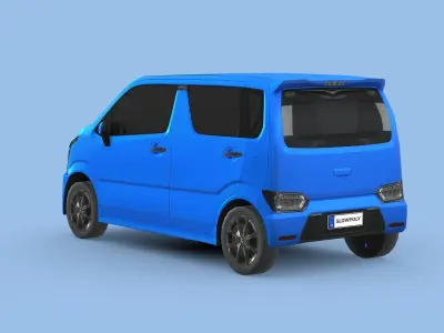 Suzuki Wagon R Stingray Hybrid 2021 Low-poly 3D model