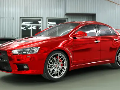 Mitsubishi Evo X JDM Style 3D model