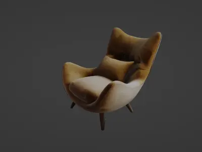 Luxurious Vintage Armchair 3D model