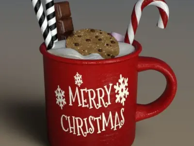 ChristmasMugs Xmas pack 3D model