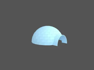 Igloo v1 002 Low-poly 3D model
