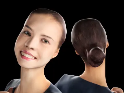 Beautiful medical nurse posing 40 Low-poly 3D model