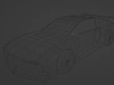 Low poly race car Low-poly 3D model