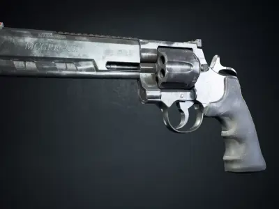 PBR - Tactical 357 Revolver - Game-Ready 3D Asset Low-poly 3D model