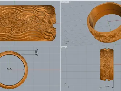 ring waves 3D print model