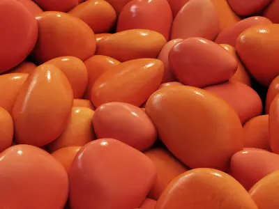 Gravel low decorative orange n2 3D model