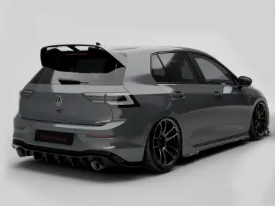 Volkswagen GTI 8  Custom body  restyle 3D model