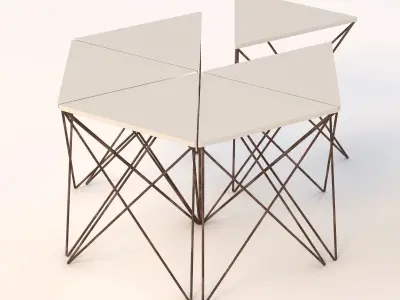 George Tri Side Table 3D model