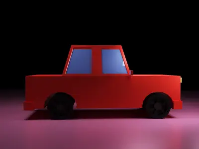 Cartoon Low Poly Cars Low-poly 3D model Low-poly 3D model