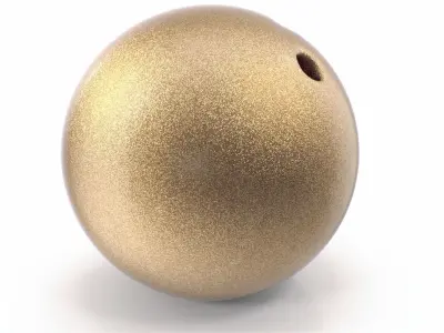 Golden bowling ball 3D model
