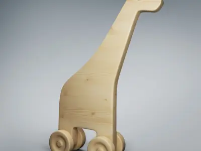 Giraffe wooden 3D model