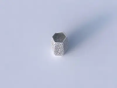 Vase arc hexagon with dense organic lattice 2 3D print model