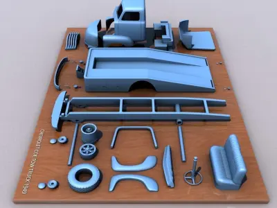 CHEVY 3100 TOW TRUCK 1949 3D print model