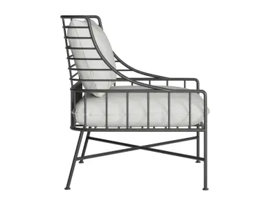 Barton Black Metal Chair 3D model
