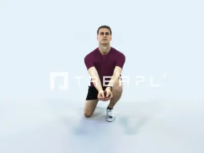 Romance 03K Volleyball Digging Sports Man Low-poly 3D model