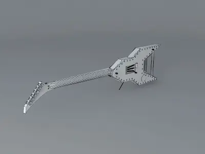 Michael Angelo 29 fret rocket guitar Free 3D model