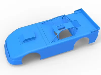 Shell of New Zealand Super Saloon race car V2 Scale 1 to 25 3D print model