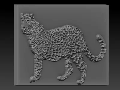 Cheetah plate with holes 3D print model