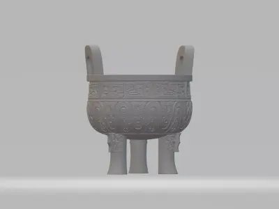 Chinese Ding Furnace Incense 3D print model