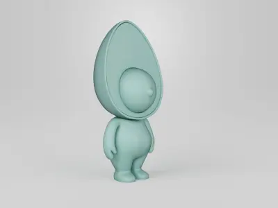 Avofriends 1 3D Print figurine with head 3D print model