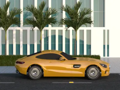 Exterior Design Low-poly 3D model