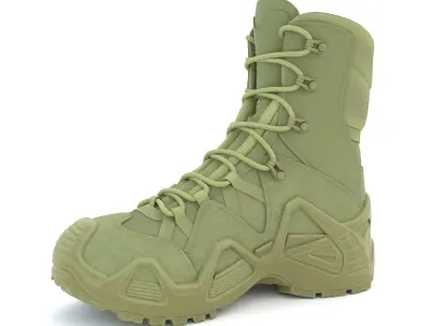 Boots military boot Low-poly 3D model