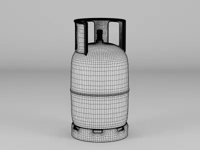 Indonesian LPG Cooking Gas Cylinders 12 Kg Low-poly 3D model