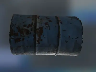 Rusty Old Oil Barrel 3D model