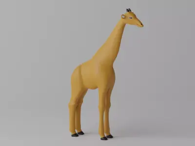 Cartoon Cute Giraffe 3D model