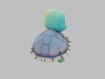 Cartoon Baby Turtle Character - Game Ready 3D Model Low-poly 3D model