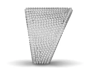 Triangular Pyramid Shape Champions Diamond Ring  3D print model