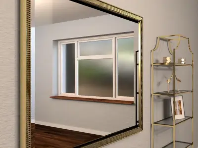 Mirror Decorated Frame Low-poly 3D model