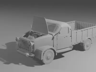 Soviet truck VAZ 3D model