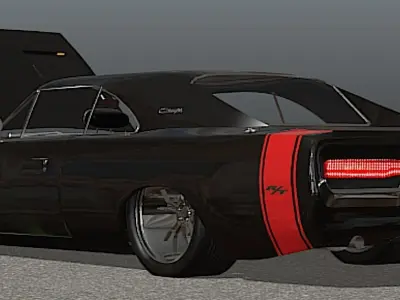 1969 Charger Viper RT - High Poly 3D model