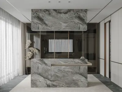 Bedroom interior scenes 3D model 12